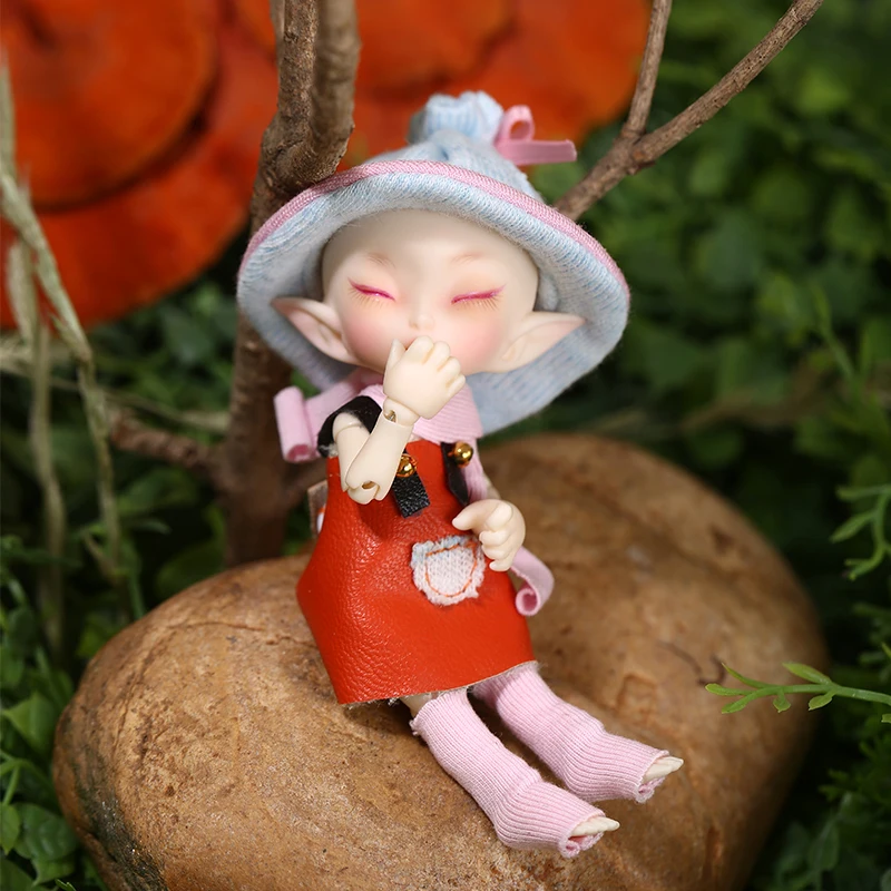 Кукла сказочная FL Realpuki Roro BJD 1/13 розовая со смайликом игрушки для девочек