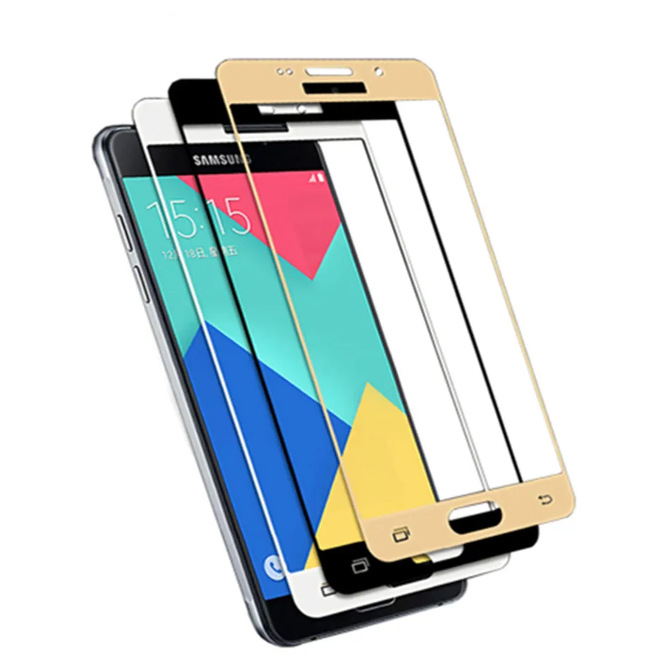Полностью покрывающее закаленное Стекло для Samsung Galaxy A3 A5 A7 J3 J5 J7 2016 2017 J330 J530 J730
