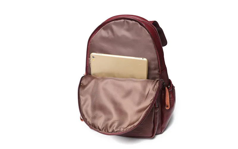 Модный женский рюкзак из натуральной кожи на молнии и сумки через плечо Mochila, школьные сумки для подростков, большой черный рюкзак для ноутбука
