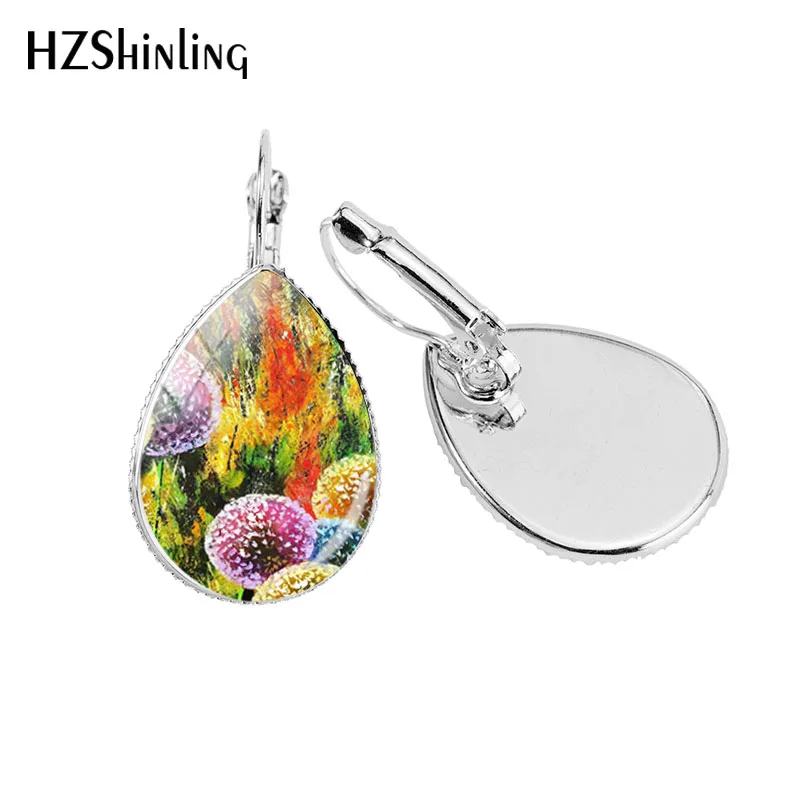 Новинка 2019 зажим для ушей с изображением белых одуванчиков серьги зажимы цветами