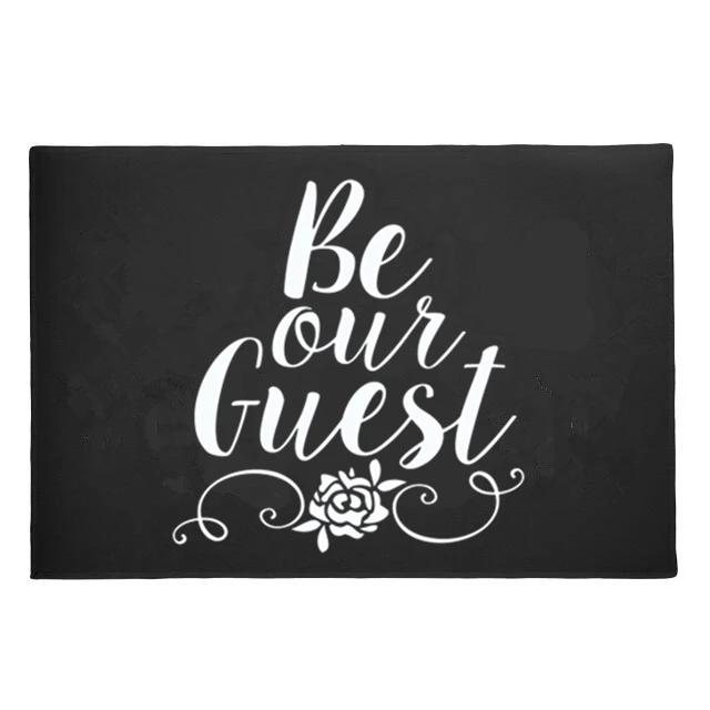 Элегантный современный коврик с надписью Be Our Guest Door Забавный декоративный