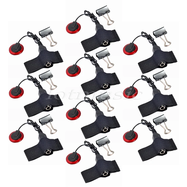 

10Pcs Black Red Piezo Pickup Transducer Contact Microphone MIC pickup for Guitar Violin Viola Cello Banjo