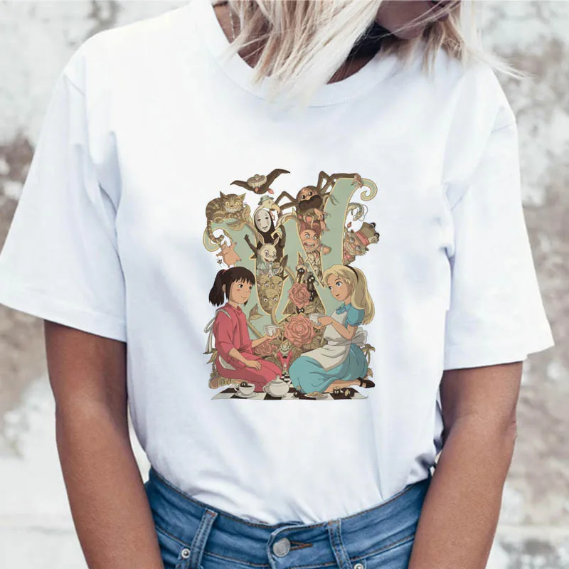 Isao Takahata Футболка Топ harajuku Графический Забавный женский футболка ulzzang футболка одежда женские футболки для корейских