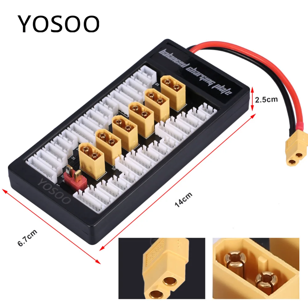 Балансная зарядная плата YOSOO 2S 6S разъем Lipo Parallel XT60 для радиоуправляемого