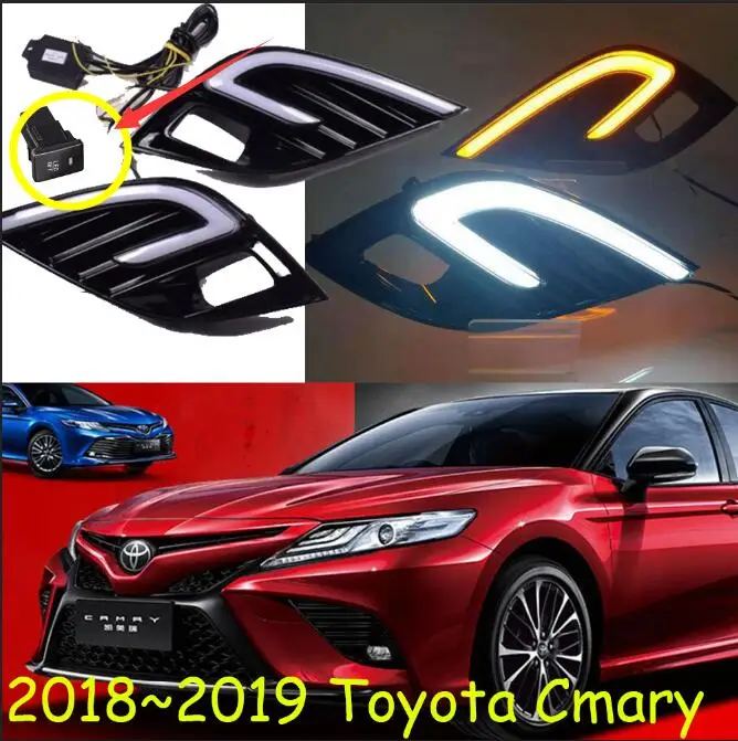 Vidoe show! camry бампер света год Тюнинг автомобилей для camry туман фары DRL Дневной свет светодиодный дополнительный переключатель на OFF - Цвет: LED DRL switch