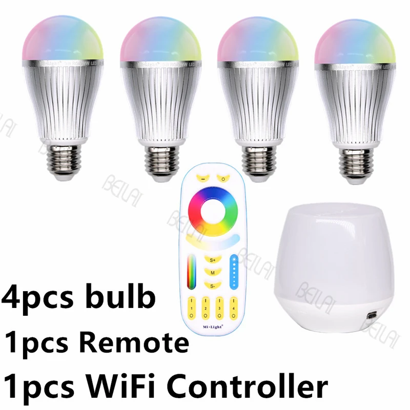 E27 9W RGB RGBW RGBWW Mi светильник светодиодный AC 85 V 265 2 4G RF Wifi Пульт дистанционного