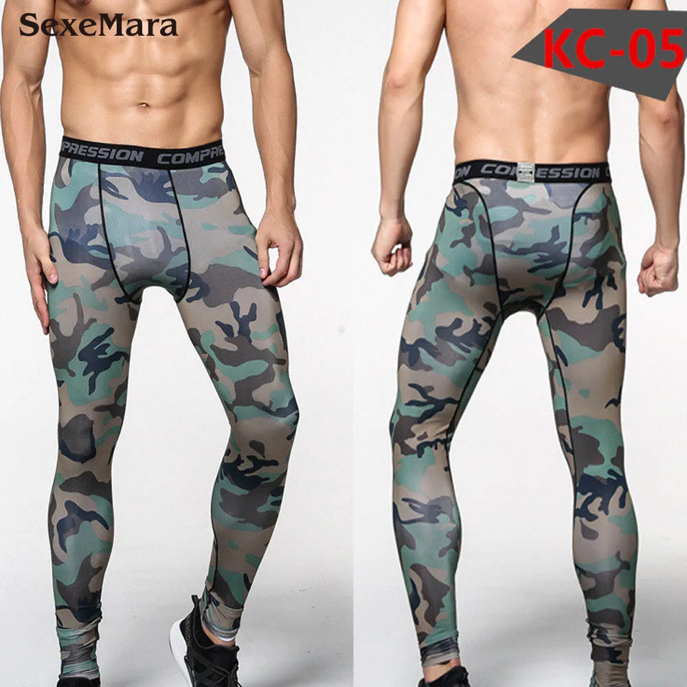 Новинка камуфляжные компрессионные брюки мужские спортивные колготки Cossfit