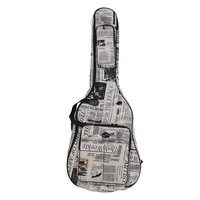 600d water resistant oxford cloth newspaper style double stitched padded straps gig bag guitar carrying case for 41inchs guitar