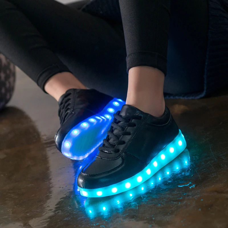 USB зарядное устройство светящиеся кроссовки Feminino корзины с светильник для детей