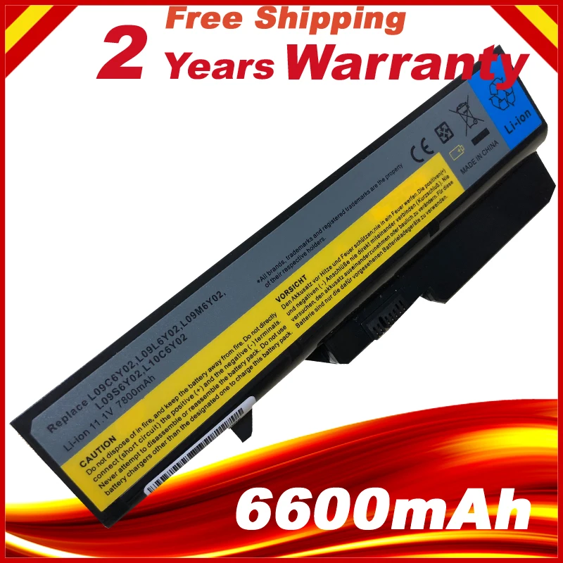 Аккумулятор с 9 ячейками на 7800 мАч для Lenovo IdeaPad G560 G565 G570 G575 G770 G470 G475 G780 V360 V370 V470 V570 Z370