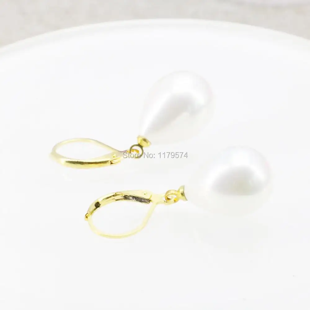 Блестящие серьги из натурального белого жемчуга серьги-подвески для ушей