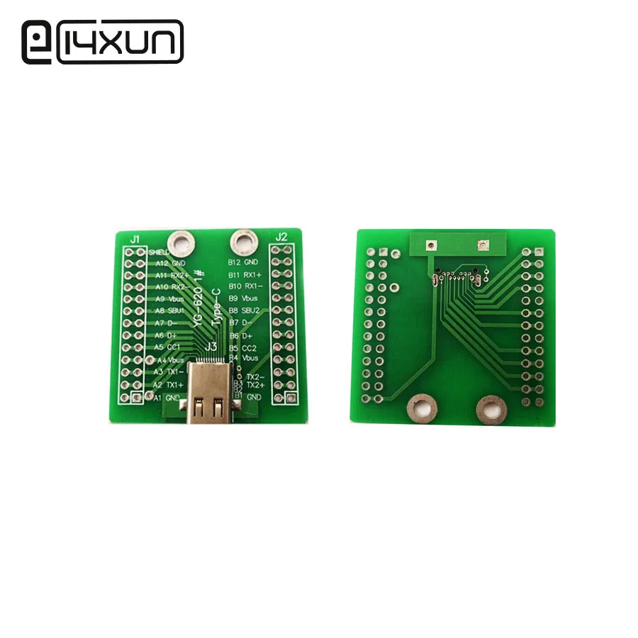 1 шт. разъем USB 3 типа C 24 контактный переходник с женским разъемом 2x12P печатная