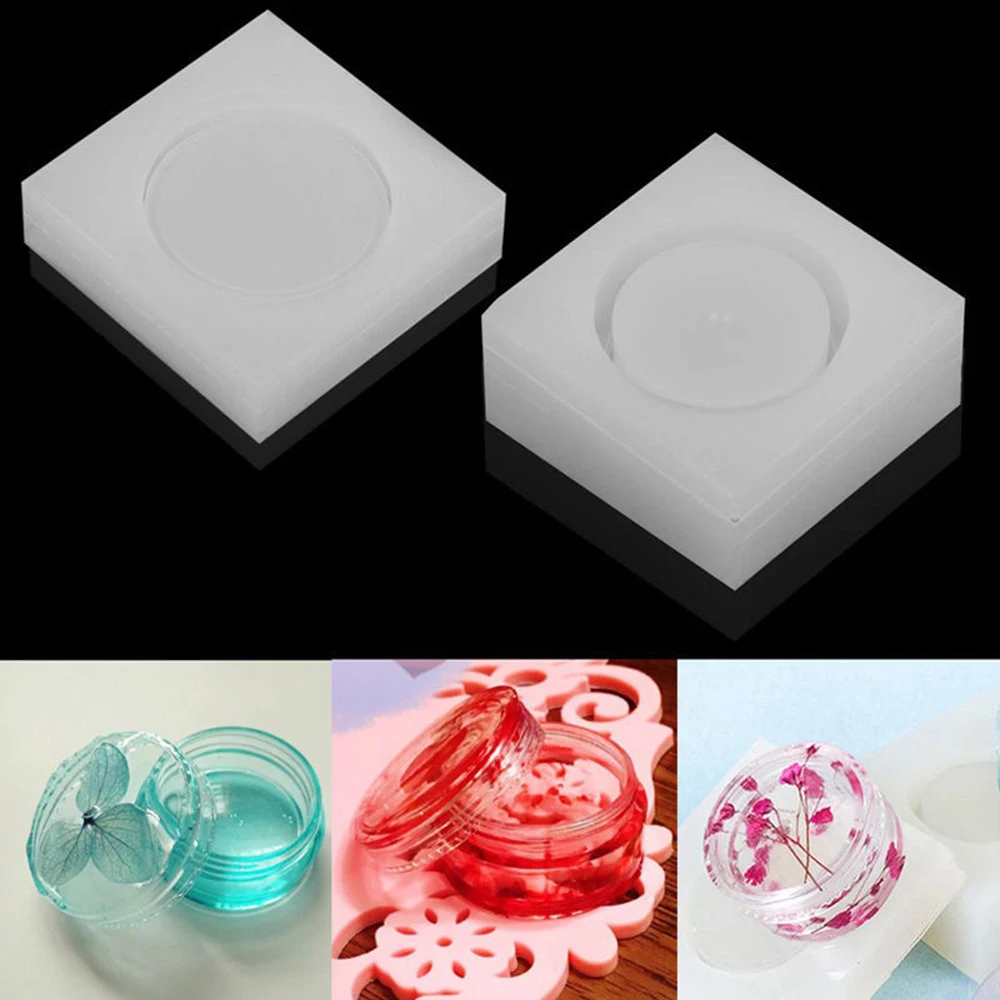 Новый 1 комплект DIY Круглый Силиконовый ящик для хранения плесень смолы коробка