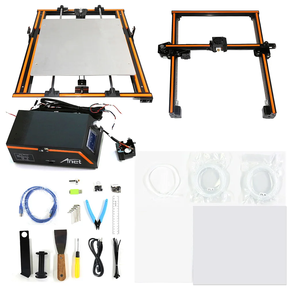 Anet E12 3d принтер DIY комплект частично собранная рама из алюминиевого сплава супер большой объем здания 300*300*400 мм с 8 Гб tf-картой