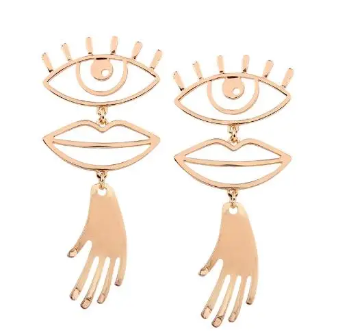 Новое поступление висячие серьги в Европейском стиле хип-хоп для рук ночного