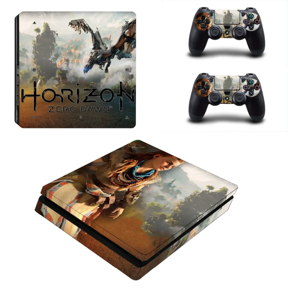 Игра Horizon Zero Dawn наклейка PS4 тонкая кожа Стикеры для Sony Игровые приставки 4 консоли