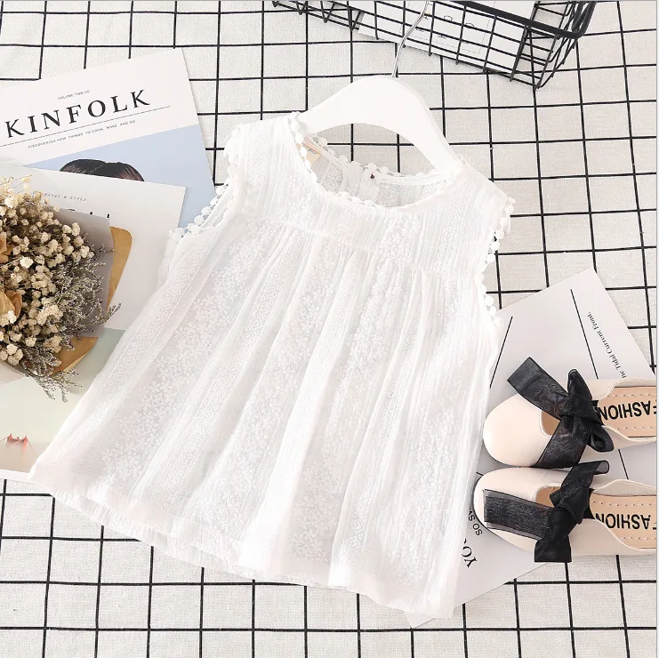 Новинка 2019 футболки с вышивкой детская одежда модная хлопковая Однотонная