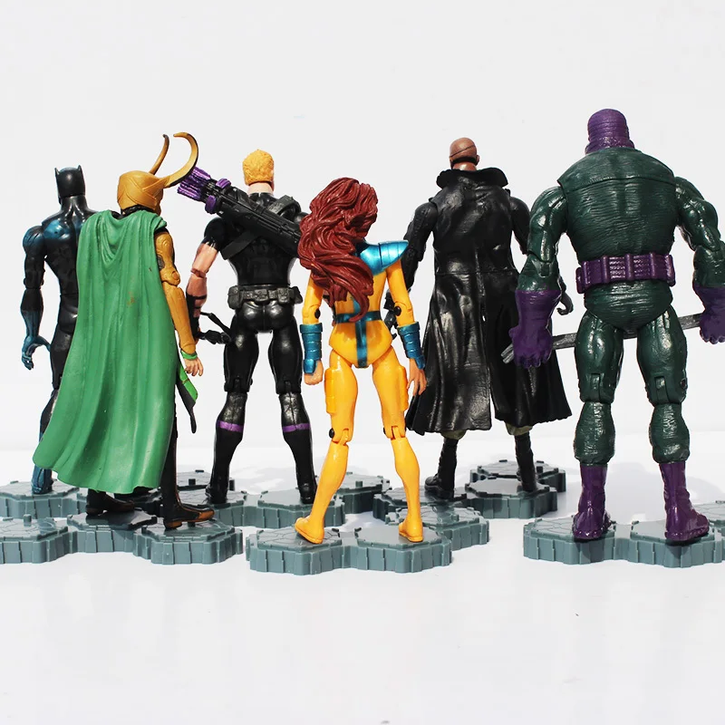 Super hero ПВХ фигурка игрушки Super hero es Черная Вдова Ник Фьюри феникс рисунок игрушки 6 шт./компл