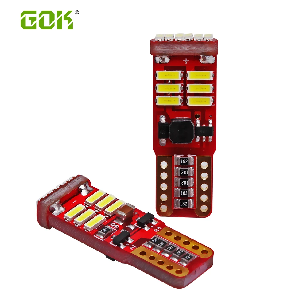 

100 шт. супер качество t10 18 светодиодов 4014 SMD безошибочный 194 168 W5W Универсальный парковочный светодиодный 10 светодиодный CANBUS боковой свет габа...