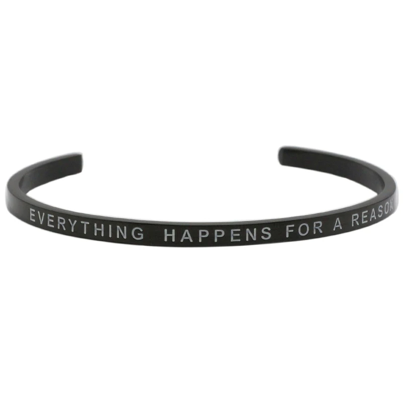Carvort титановая сталь женский браслет цитата из источника высокого качества черные браслеты мантра манжеты ювелирные изделия