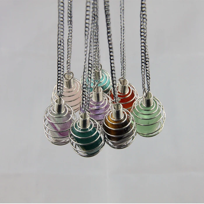 Хит продаж 2015 новые ожерелья из натурального камня кварцевые Спиральные