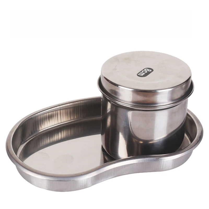 

Eyebrow Tools 1pcs Medical Stainless Steel Cotton Alcohol Tank Ointment Jar Cylinder+1pcs Tweezer+1pcs Bending Surgical Tray