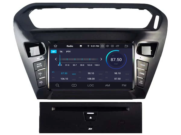 Четырехъядерный Android 9 0 автомобильный dvd плеер для Citroen ELYSEE/peugeot 301 аудио