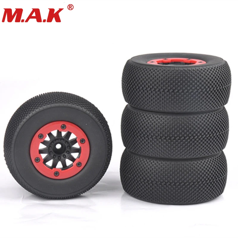 

4pcs/set RC 1:10 12mm Hex short course truck tyre tires&wheel bead-lock fit for TRAXXAS slash car model toys parts accessories