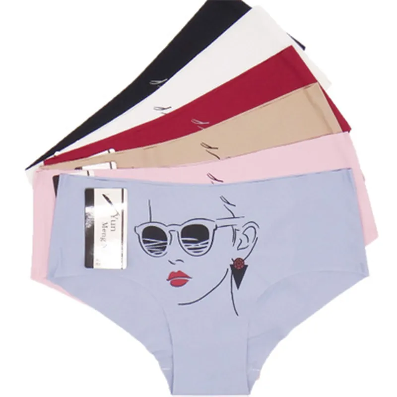 6 шт. модное бесшовное ультратонкое нижнее белье для девочек трусы дышащие Прямая