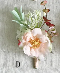 1 piece Corsage YO CHO розовый корсаж цветы Роза Жених костюм для мужчин Бутоньерка Свадебные Аксессуары декор зелень брошь на запястье корсаж браслет - Цвет: 1 piece Corsage