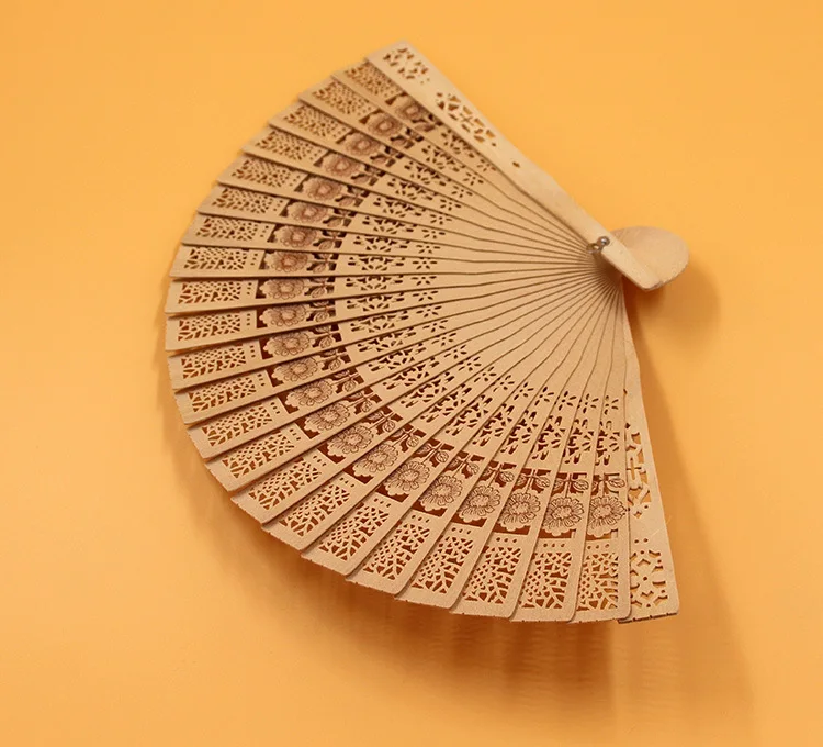 20cm Fragrant Home Decoration Crafts Bamboo Wooden Fan Summer Art Folding Carved Hand New Hot | Дом и сад