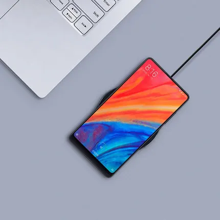 Оригинальное Беспроводное зарядное устройство Xiao mi, универсальная быстрая зарядка, версия Qi, умное быстрое зарядное устройство для Sumsung S9+/S9/NOTE8/S8+ mi X 2 S/mi X