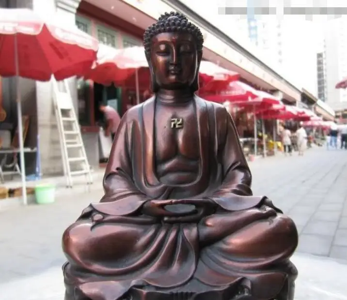 8 &quotТибетский буддизм красная Бронза Медь рафинированная Tathagata статуя Будды