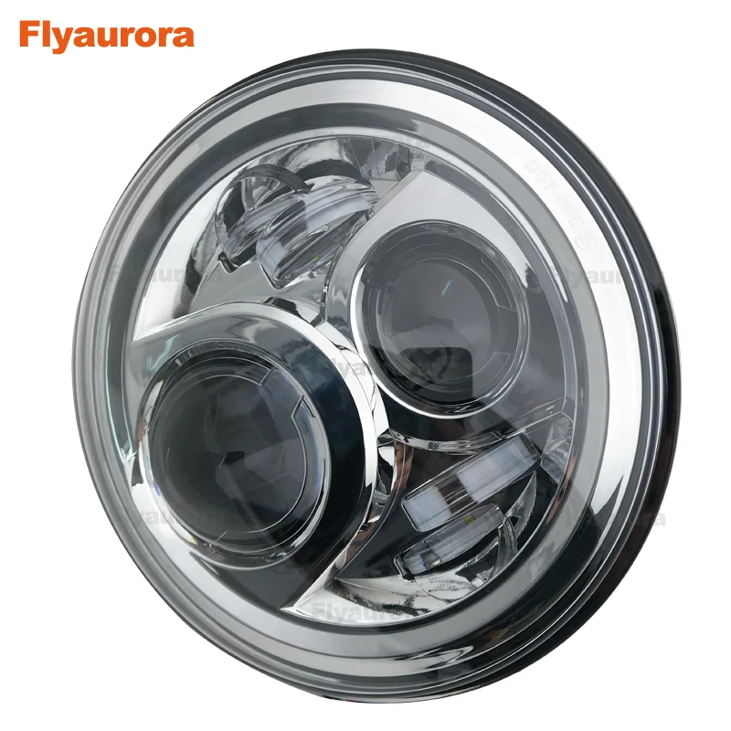 Flyaurora 7 дюймов 60 Вт круглые светодиодные фары с парой 4 дюймовые foglight для Jeep Grand
