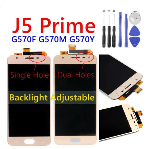 Для SAMSUNG GALAXY J5 Prime lcd G570 G570F/On5 2016 ЖК-дисплей 5 0 дюйма с двумя отверстиями | Мобильные