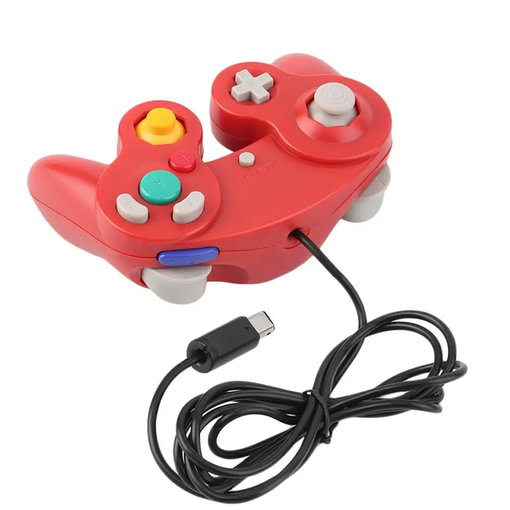 Red Gamepads New Game Controller Gamepad Joystick five color for Nintendo for GameCube For Wii Wholesale - Color: Red