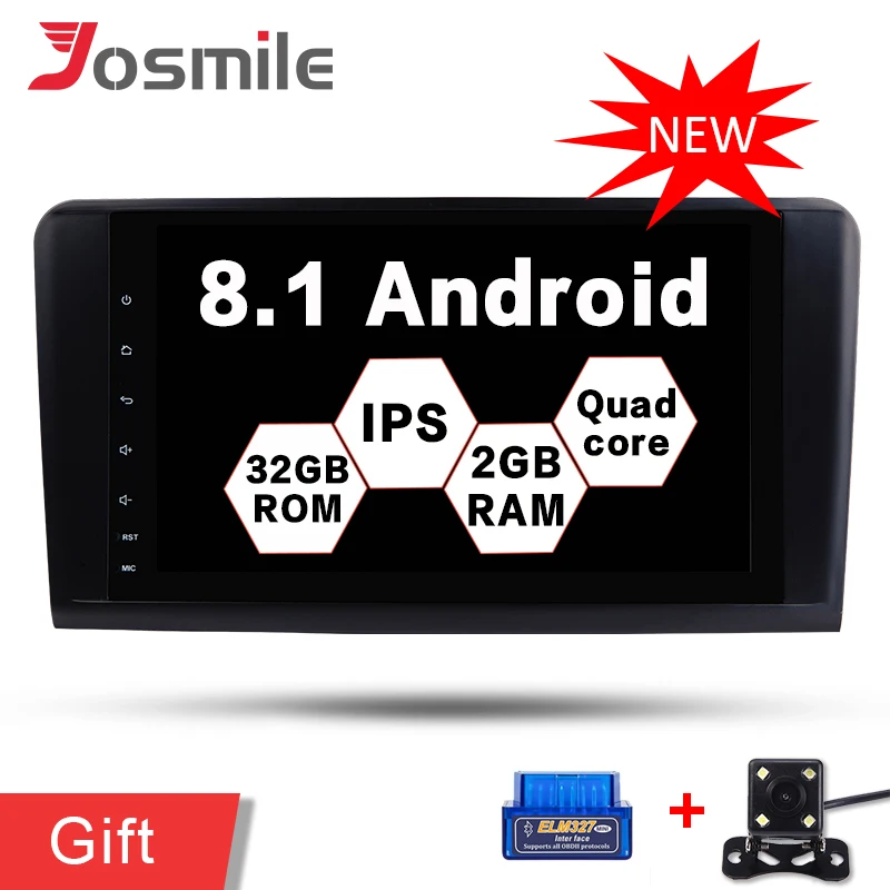 Android 8 1 4 ядра автомобильный DVD плеер 2G + 32G для Mercedes Benz/W164/ML300/ML350/ML500/GL320/GL350 OBD