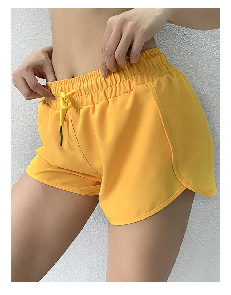 Летние спортивные шорты дышащие женские майки для бега тренировки Gymwear влагоотводящие быстросохнущие плавки с защитой от воздействия