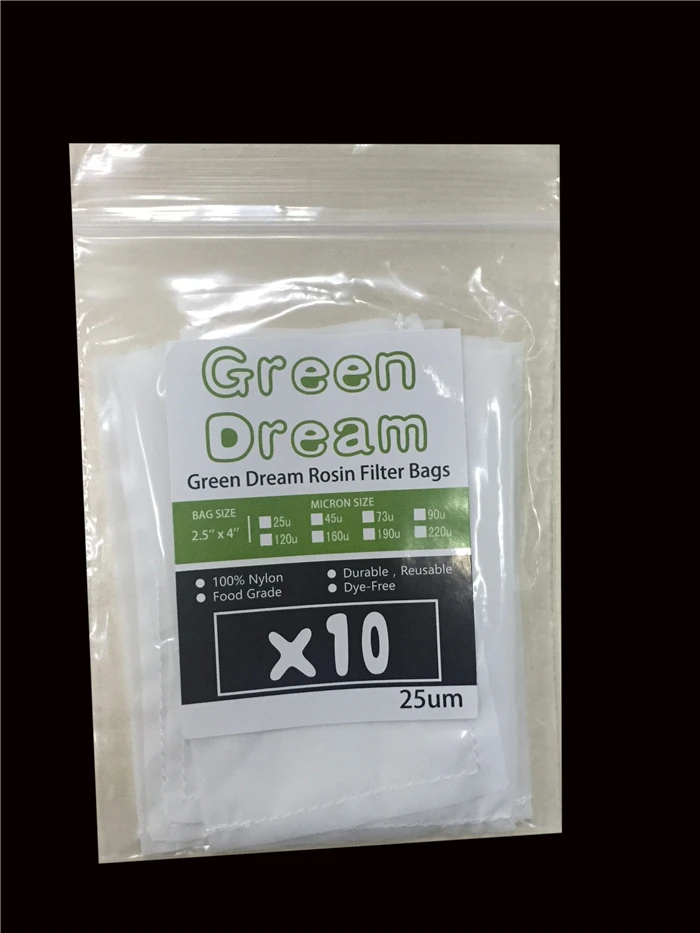 

100% food grade nylon 1.75 x 4 inch 25/90/120/160 micron rosin bags