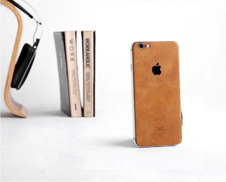 Натуральная кожа выдалбливают полный задний стикер кожи для iPhone 7 Высокое качество для iPhone 8 7 6 6s plus наклейка прочный протектор