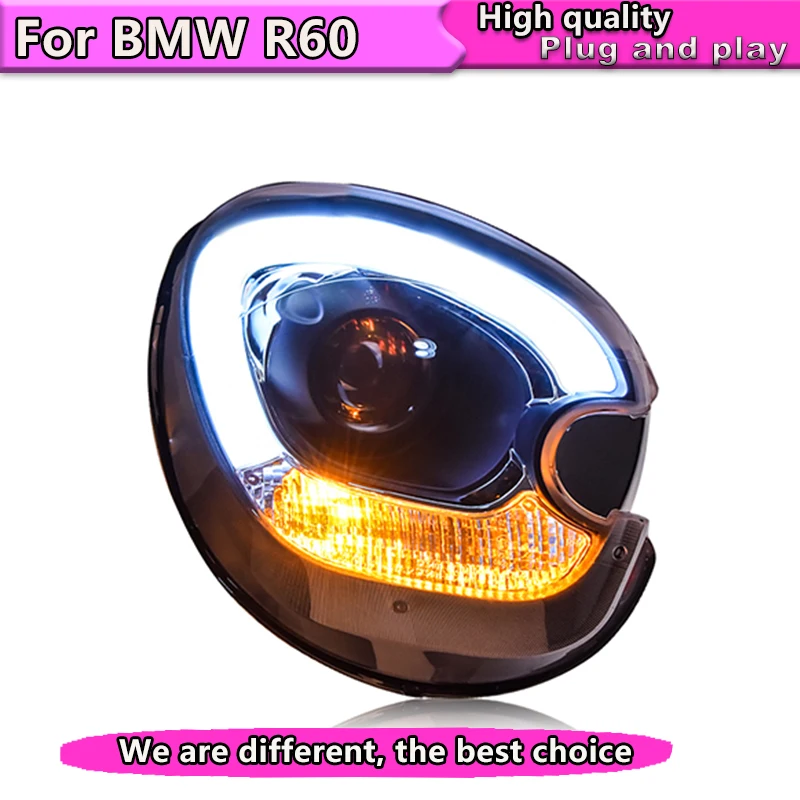 Стайлинг автомобиля для BMW mini Countryman R60 фары 2007 2013 bmw Светодиодные ДХО передние