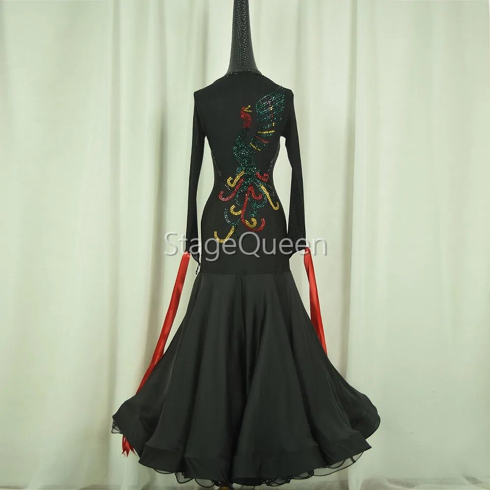 Блестящие кристаллы платья для конкурса бальных танцев женщин/Бальные