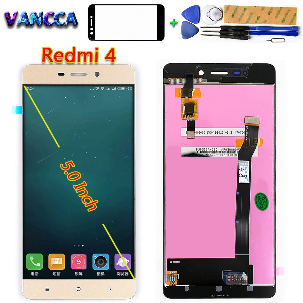 Vancca 5 0 дюймов ЖК дисплей для Xiaomi Redmi 4 (2 ГБ ОЗУ 16 Гб ПЗУ) сенсорный экран 1280*720