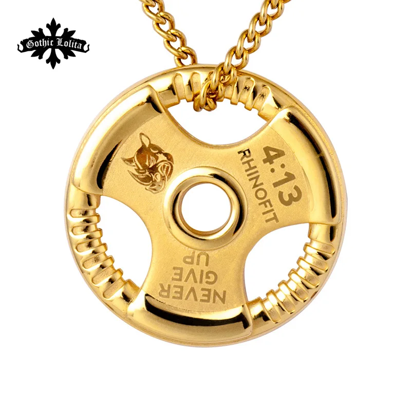 Подвеска в виде гантели для тяжелой атлетики колье бодибилдинга фитнеса