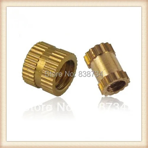 100 шт. m3 * 5*4 Высококачественная латунная накатанная гайка|brass knurl nuts|knurled nutbrass |