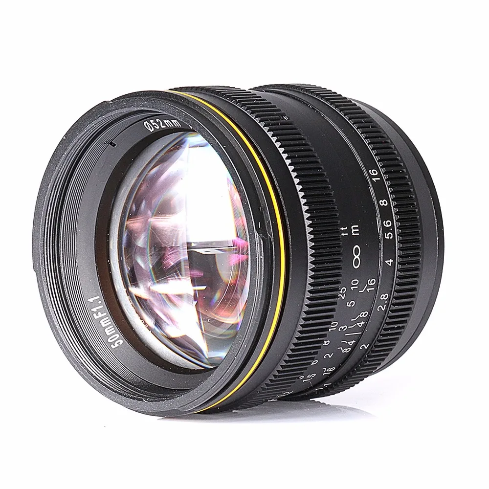 Новый стиль Kamlan 50 мм F1.1 APS-C Большая диафрагма ручной фокус объектив для Sony E-Mount |