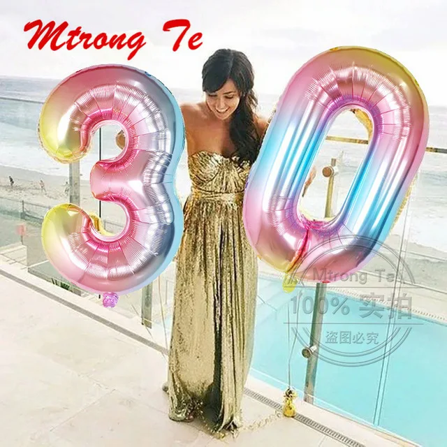 Шары воздушные градиентные из фольги 0-9 дюймов | Шарики и аксессуары