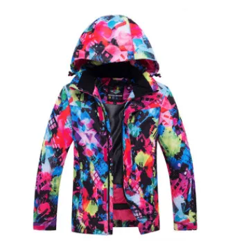 jacket2 Теплый детский лыжный костюм; лыжная куртка для мальчиков и девочек; комплект со штанами; ветрозащитная водонепроницаемая куртка для сноуборда; зимние детские лыжные костюмы - Цвет: jacket2