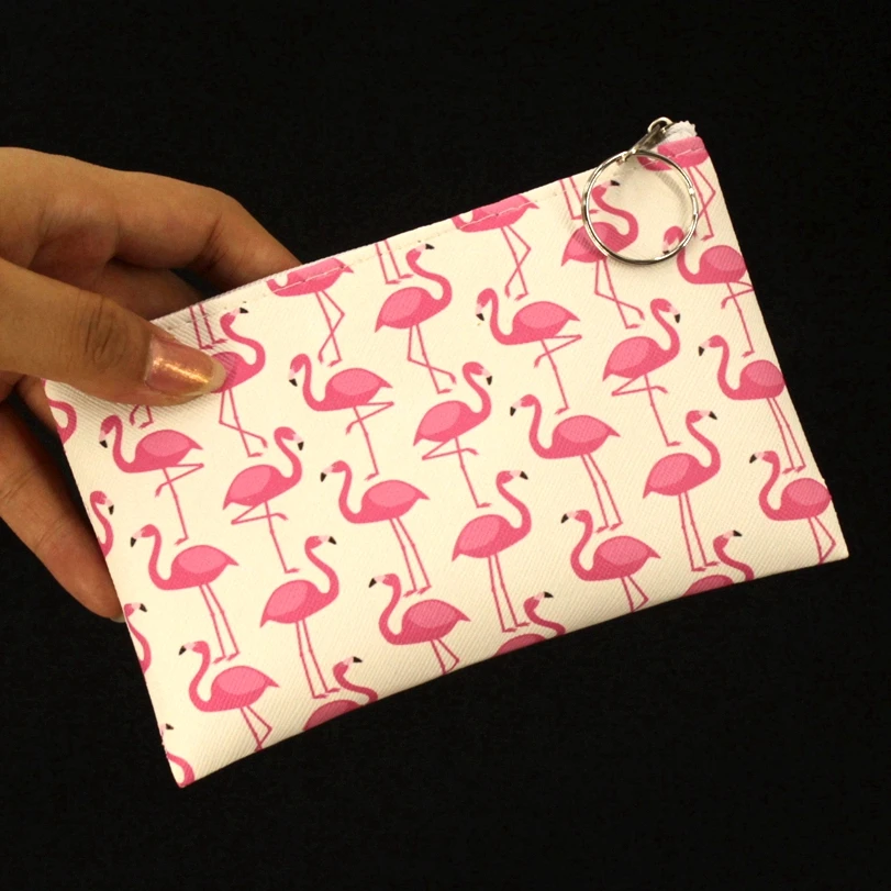 Flamingo 32 Милые женские кошельки из искусственной кожи с фламинго, маленькие женские кошельки, Дамский Мини-клатч, Женский кошелек, сумочка на молнии для девочек, сумки для карт - Цвет: Flamingo 32