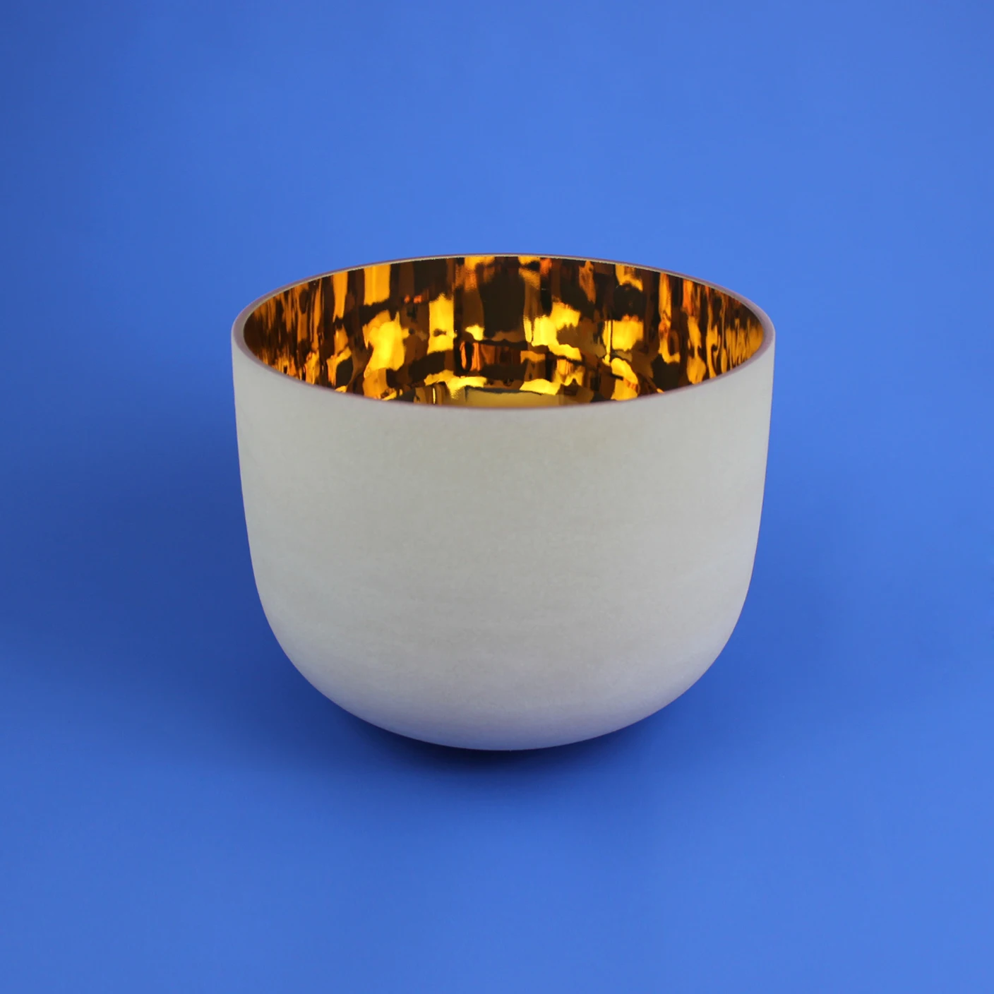 

24k gold Quartz Crystal Singing Bowl 10"E note for Solar Plexus chakras Yoga master